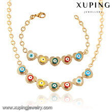 64021 Xuping mode or plaqué femmes collier ensemble de bijoux